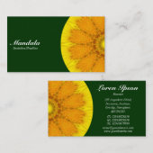 Half Mandala 04 - Donkergroen 003300 Visitekaartje (Voorkant / Achterkant)