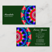 Half Mandala 06 - Donkergroen 003300 Visitekaartje (Voorkant / Achterkant)