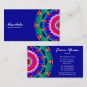 Half Mandala 08 - Blauw 00099 Visitekaartje (Voorkant / Achterkant)