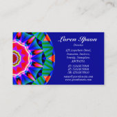 Half Mandala 08 - Blauw 00099 Visitekaartje (Achterkant)