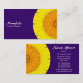 Half Mandala 09 - Deep Paars 330066 Visitekaartje (Voorkant / Achterkant)