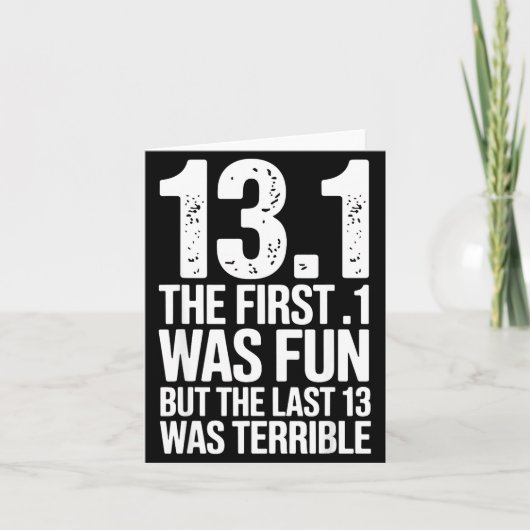 Half Marathon Art For Men Women 13.1 Half Marathon Kaart (Voorkant)