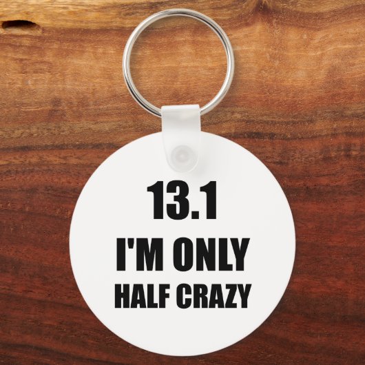 Half Marathon Crazy Sleutelhanger (Voorkant)