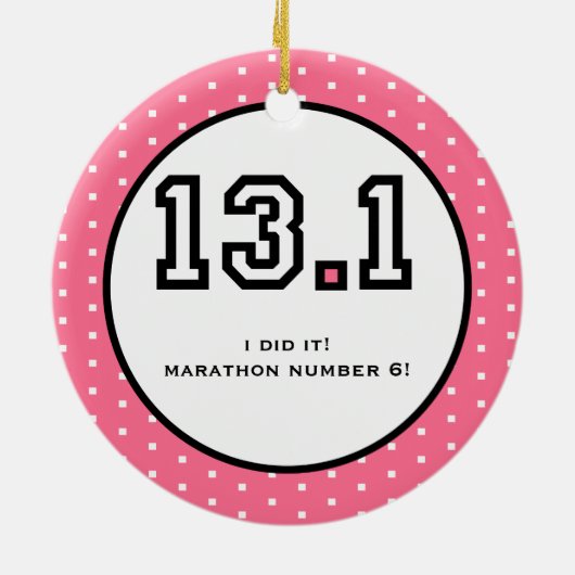 Half Marathon Ornament (Achterkant)