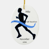 Half marathon Runner Ornament - Man (Voorkant)