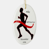 Half marathon Runner Ornament - Man red (Rechts)