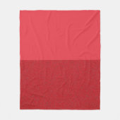Half massief half getextureerde tomaat rode fleece deken (Voorkant)