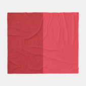 Half massief half getextureerde tomaat rode fleece deken (Voorkant (Horizontaal))