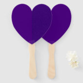 Half-Matte, Half-Noise Purple Heart Fan (Custom) Handwaaier (Voorkant en achterkant)