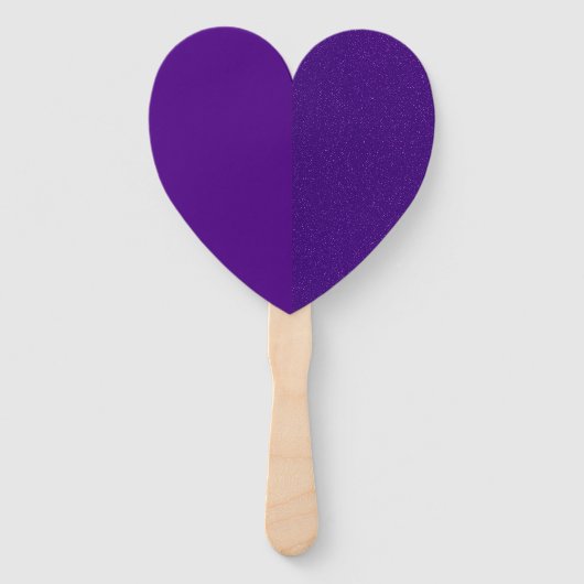 Half-Matte, Half-Noise Purple Heart Fan (Custom) Handwaaier (Voorkant)
