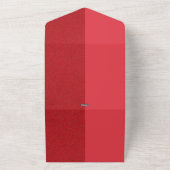 Half Matte & Noise Red Wedding Uitnodiging – Aanpa (Buitenkant)