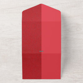 Half Matte & Noise Red Wedding Uitnodiging – Aanpa