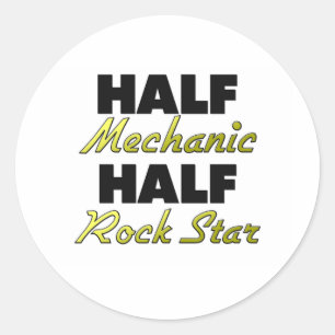Half-Mechanische Half-Rock Star Ronde Sticker