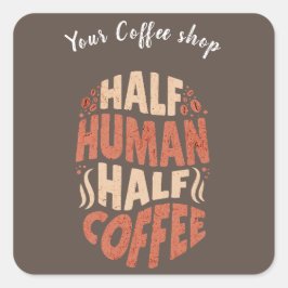 Half mens half koffie halioweens Custom Sticker