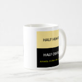 Half mens - half koffie koffiemok (Voorkant rechts)