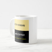 Half mens - half koffie koffiemok (Voorkant links)