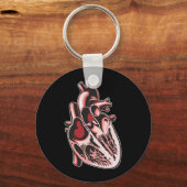 Half menselijk hart sleutelhanger (Voorkant)