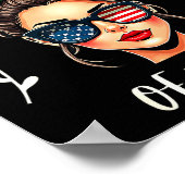 Half Mexicaans-Amerikaans beide van Mexico Vlag va Poster (Hoek)