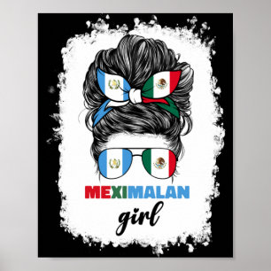 Half Mexicaans En Guatemalteeks Mexico Guatemala V Poster
