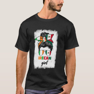 Half Mexicaans en Iers Mexico Ierland vlag meisje T-shirt