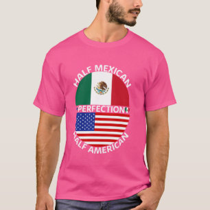 Half Mexicaans Half Amerikaans Mexico Amerikaanse T-shirt