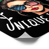 Half Mexicaans Half Amerikaans Vlag Mexicaans Amer Poster (Hoek)