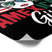 Half Mexicaans Half Amerikaans Vlag Mexico Amerika Poster (Hoek)