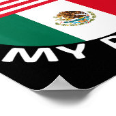 Half Mexicaans Half Amerikaans Vlag USA Mexico Roo Poster (Hoek)