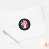 Half Mexicaans Half Amerikaans Vlag USA Mexico Roo Ronde Sticker (Envelop)