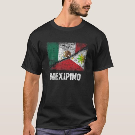 Half Mexicaans Half Filipijns Vlag Mexico Filipijn T-shirt (Voorkant)