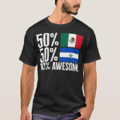 Half Mexicaans Half Salvadoriaans Shirt, 50 Mexica T-shirt (Voorkant)