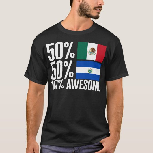 Half Mexicaans Half Salvadoriaans Shirt, 50 Mexica T-shirt (Voorkant)
