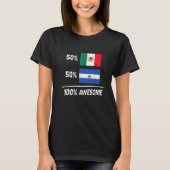 Half Mexicaanse Salvadoraanse Pride Mexico El Salv T-shirt (Voorkant)