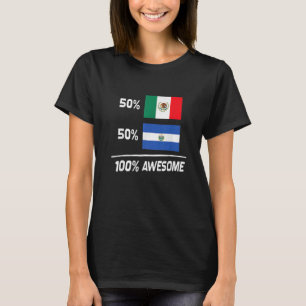 Half Mexicaanse Salvadoraanse Pride Mexico El Salv T-shirt