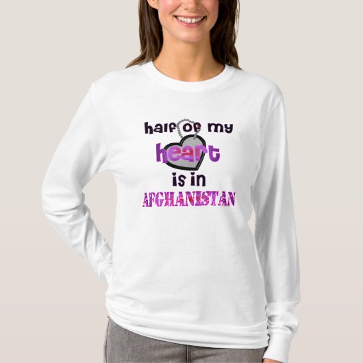 HALF MIJN HART AFGHANISTAN T-SHIRT (Voorkant)