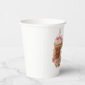 Half Moeder Half Coffee Shirt – Mooie Moederdag  Papieren Bekers (Rechts)