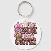 Half Moeder, Half Coffee Sleutelhanger (Voorkant)