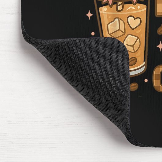 Half Mom Half Coffee Iced Coffee Mom Life Graphic  Muismat (Hoek)