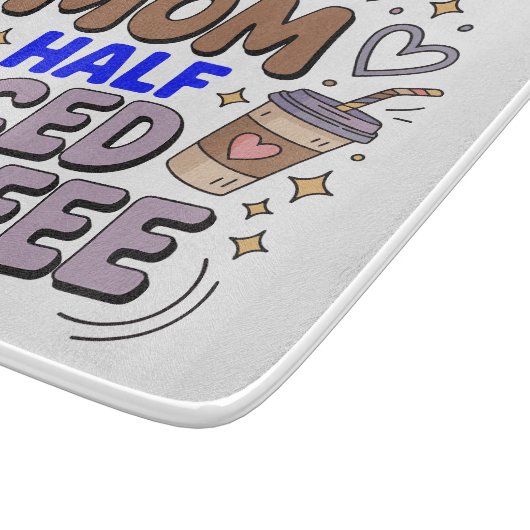 half mom half iced coffee snijplank (Hoek)