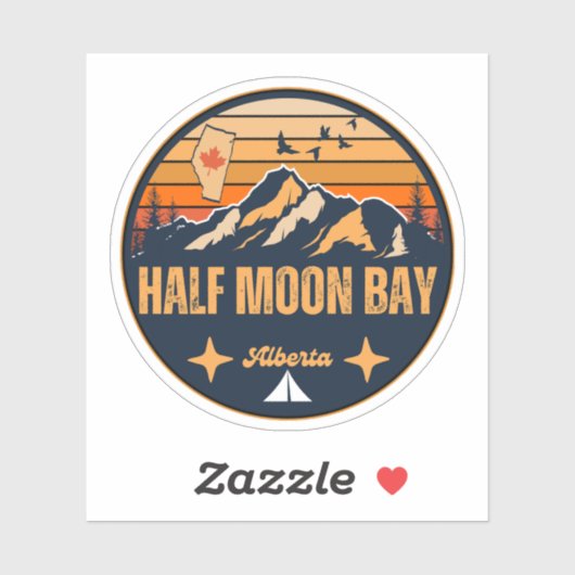 Half Moon Bay, Alberta Sticker (Vel)