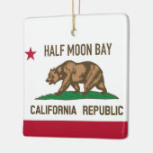 Half Moon Bay CA Keramisch Ornament (Links)