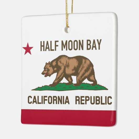 Half Moon Bay CA Keramisch Ornament (Links)