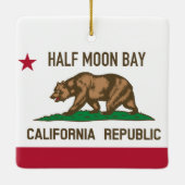 Half Moon Bay CA Keramisch Ornament (Achterkant)