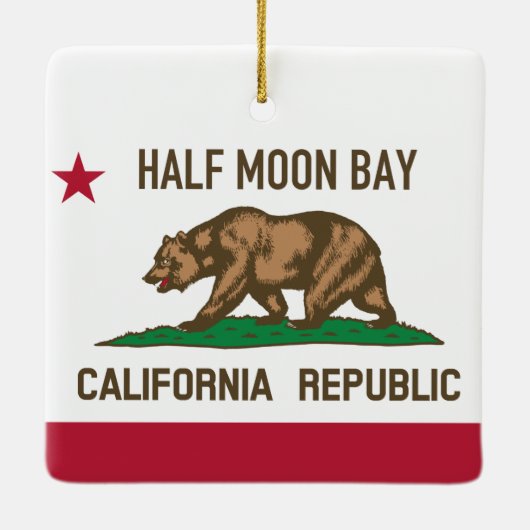 Half Moon Bay CA Keramisch Ornament (Achterkant)