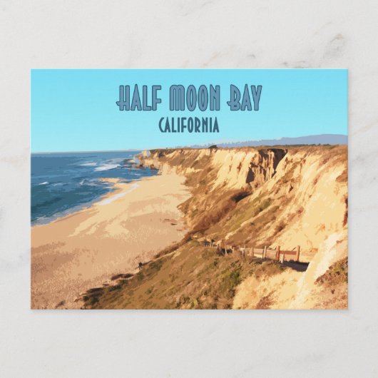 Half Moon Bay Californië Briefkaart (Voorkant)