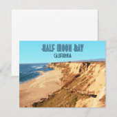 Half Moon Bay Californië  flat-Kaart (Voorkant / Achterkant)