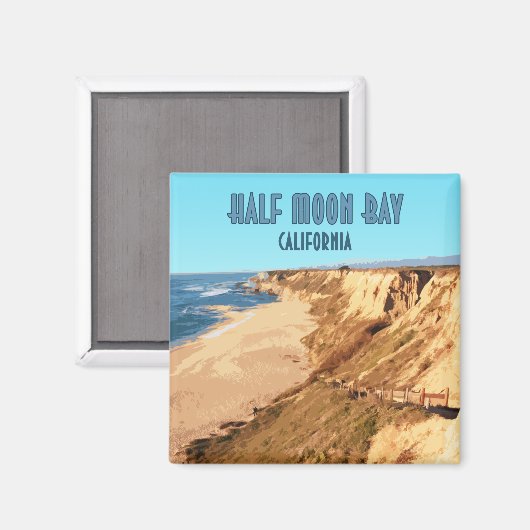 Half Moon Bay Californië  Magneet (Voorkant / Achterkant)