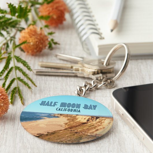 Half Moon Bay Californië  Sleutelhanger (Zijkant)