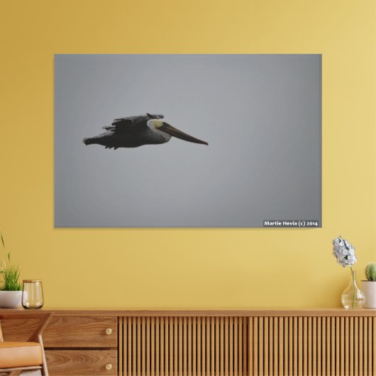 Half Moon Bay Fierce Pelican III - verpakt canvas (Insitu (Woonkamer))