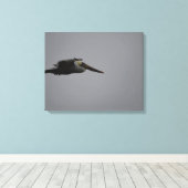 Half Moon Bay Fierce Pelican III - verpakt canvas Afdruk (Insitu (Houten vloer))